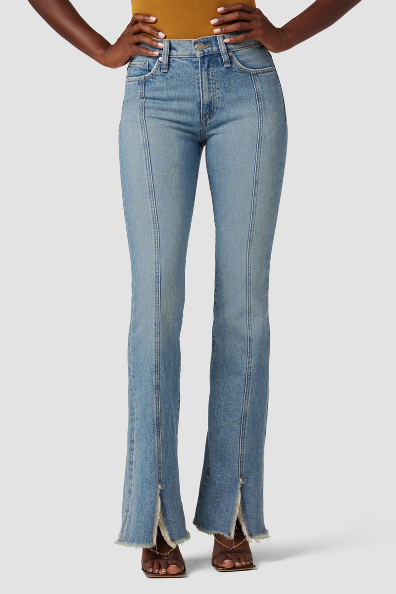 Barbara High-Rise Bootcut Jean w/ Slit Hem