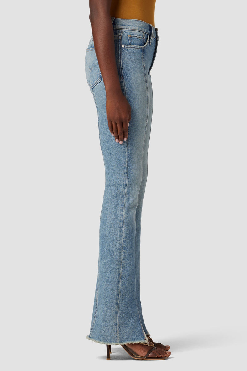 Barbara High-Rise Bootcut Jean w/ Slit Hem