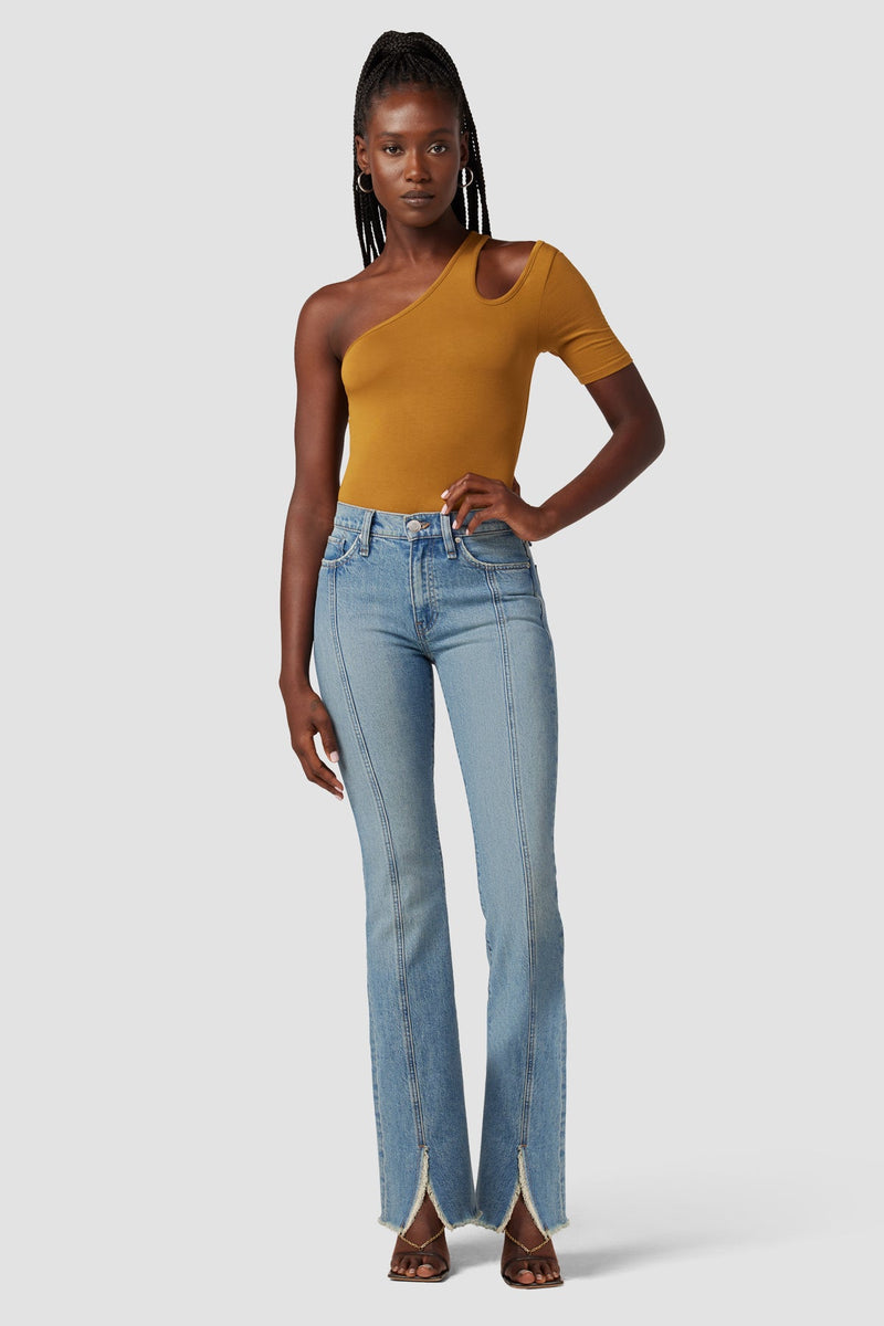 Barbara High-Rise Bootcut Jean w/ Slit Hem