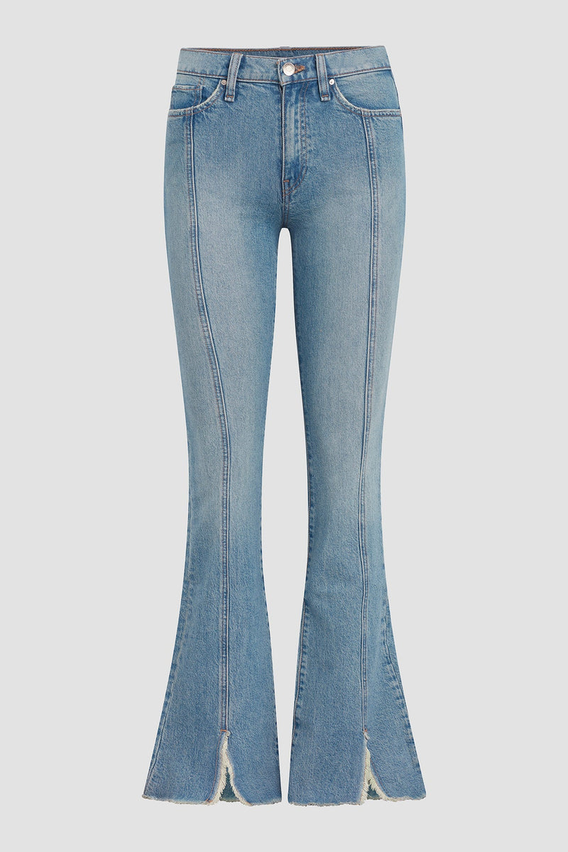 Barbara High-Rise Bootcut Jean w/ Slit Hem