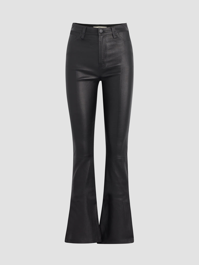 Faye Ultra High-Rise Bootcut Leather Pant