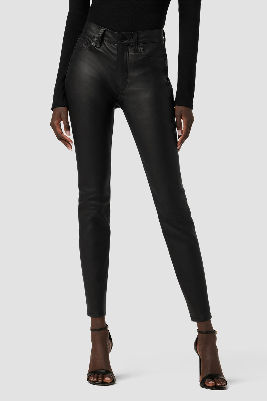 Barbara High-Rise Super Skinny Ankle Leather Pant