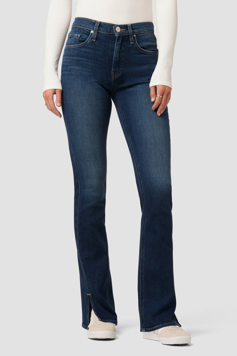 Barbara High-Rise Baby Bootcut Jean w/ Slit Hem