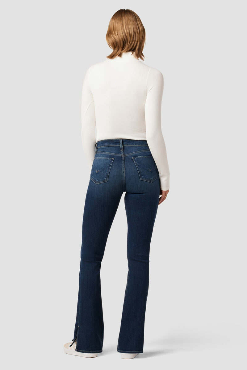 Barbara High-Rise Baby Bootcut Jean w/ Slit Hem