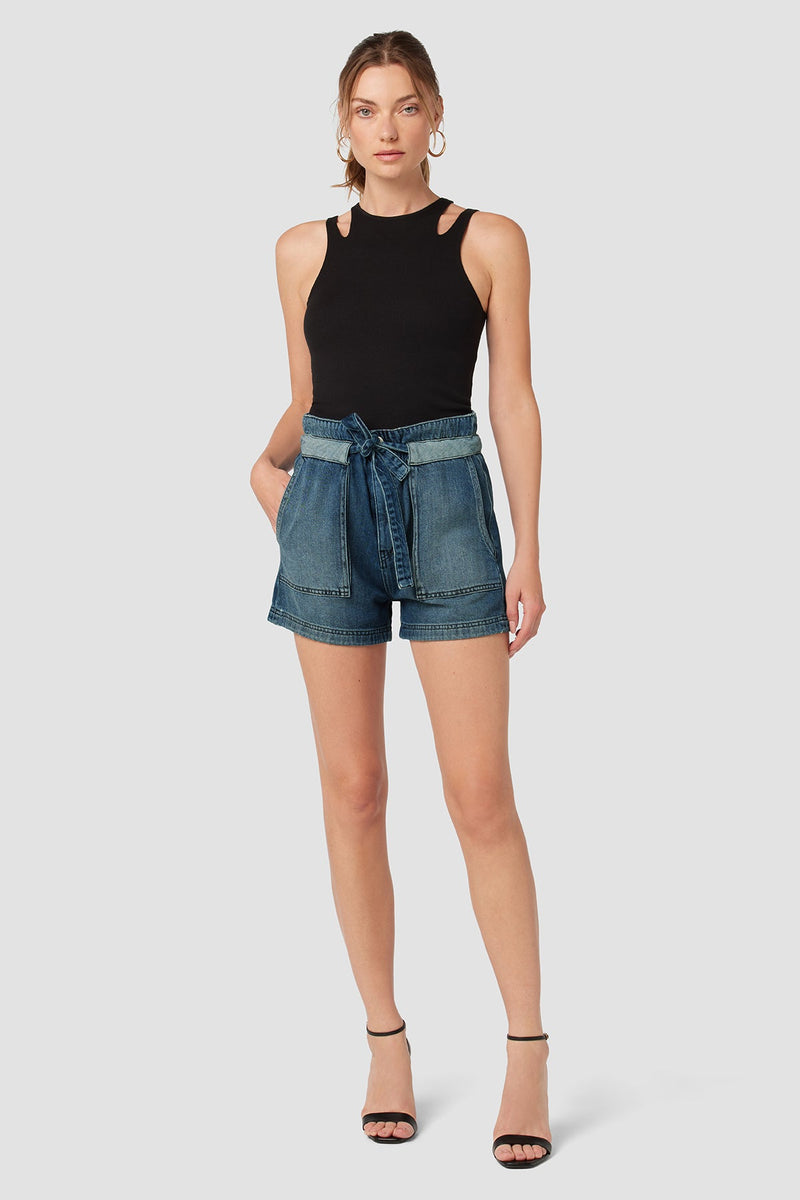 Belted Cinched Waist Short