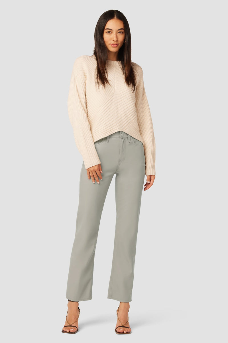 Remi High-Rise Vegan Leather Straight Pant