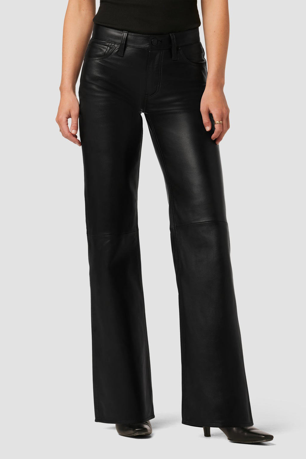 Rosie High-Rise Wide Leg Leather Pant