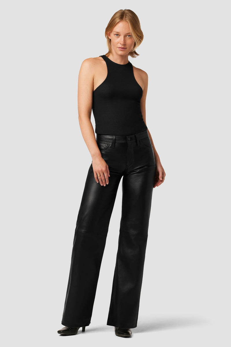 Rosie High-Rise Wide Leg Leather Pant