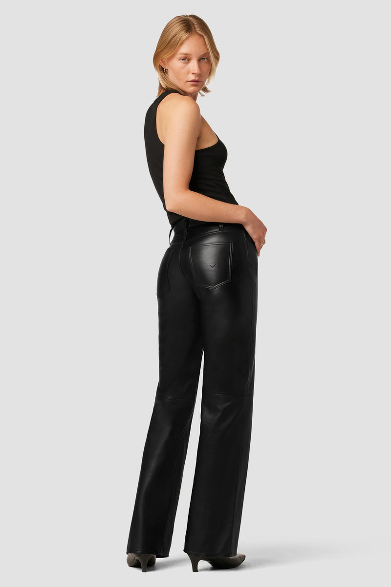 Rosie High-Rise Wide Leg Leather Pant