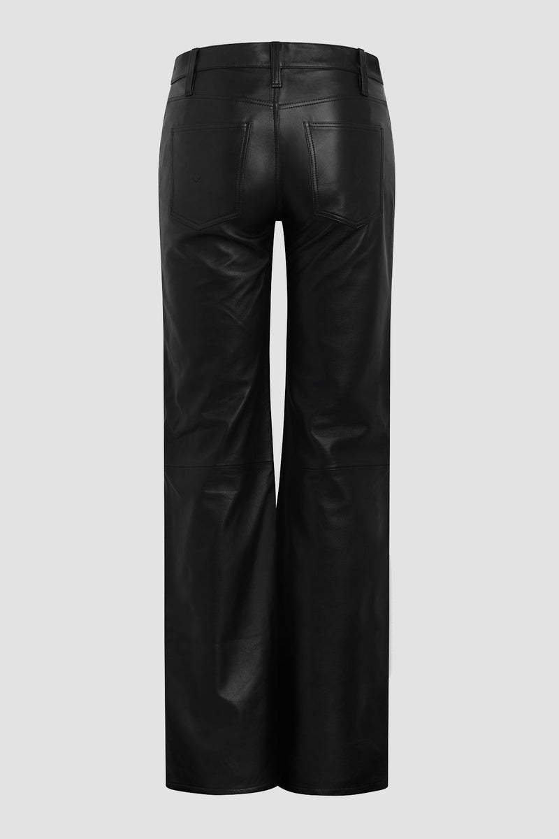 Rosie High-Rise Wide Leg Leather Pant