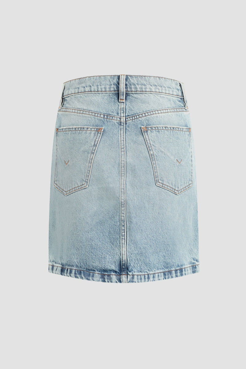 Curved Hem Mini Skirt