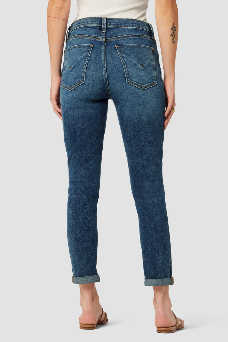 Lana Mid-Rise Slim Boyfriend Crop Jean