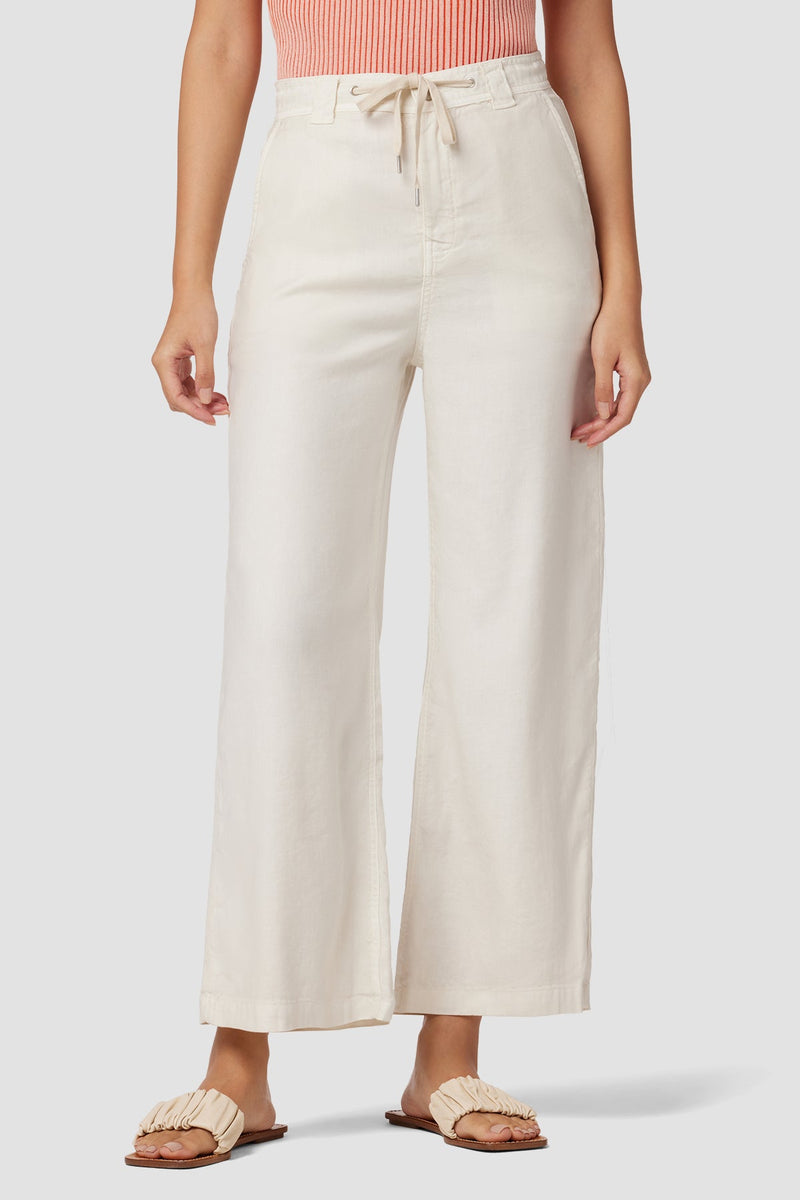 Drawstring Wide Leg Crop Trouser