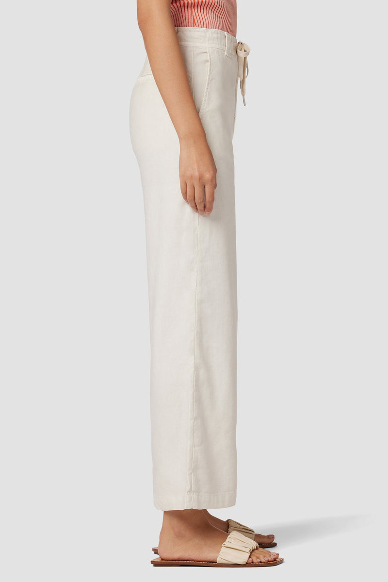 Drawstring Wide Leg Crop Trouser