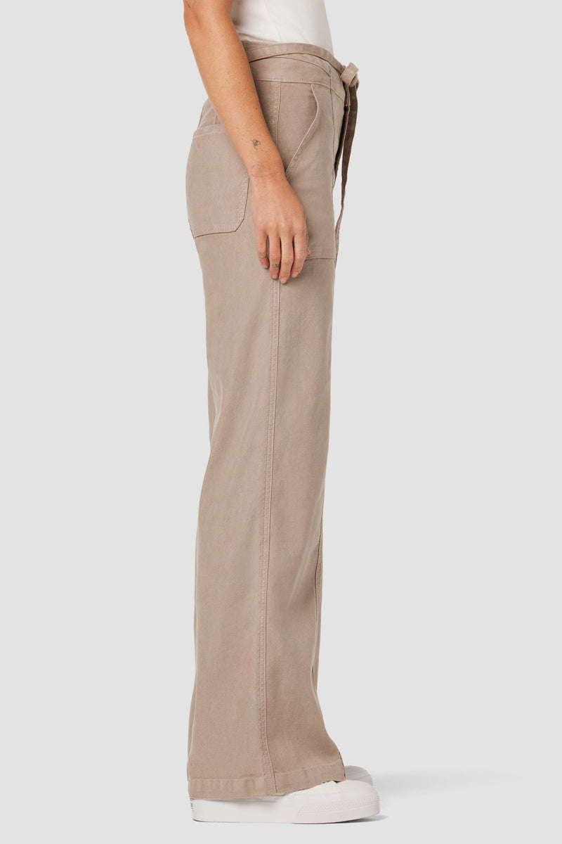 Tie Waist Wide Leg Trouser