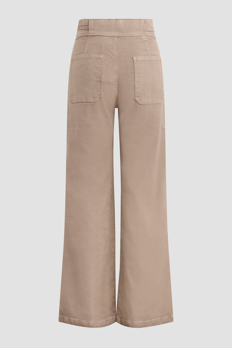 Tie Waist Wide Leg Trouser