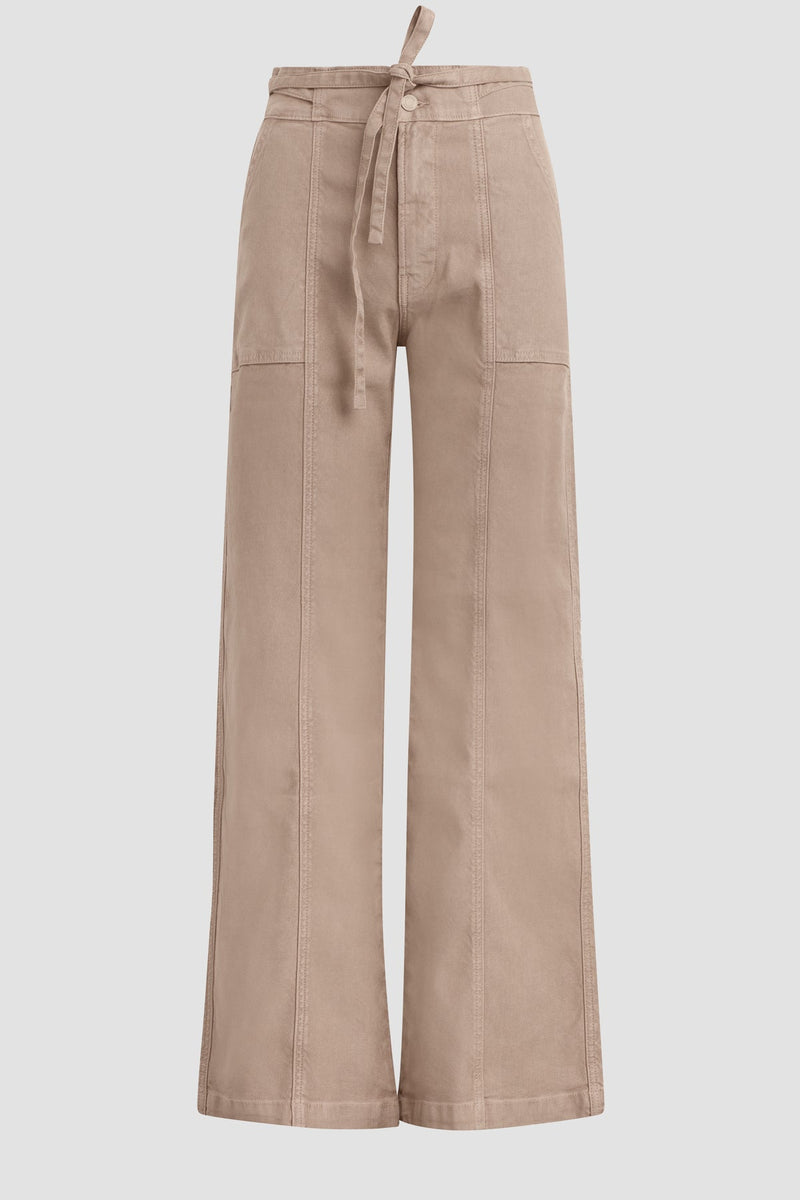 Tie Waist Wide Leg Trouser