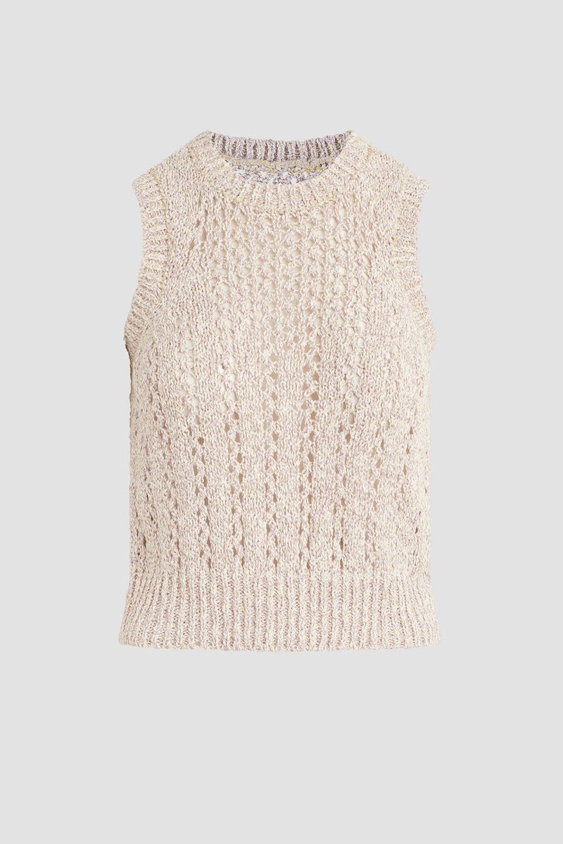 Crewneck V-Stitch Sweater Tank