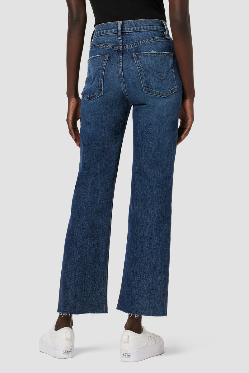 Remi High-Rise Straight Forward Seam Jean w/ Slit Hem