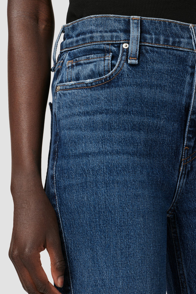 Remi High-Rise Straight Forward Seam Jean w/ Slit Hem