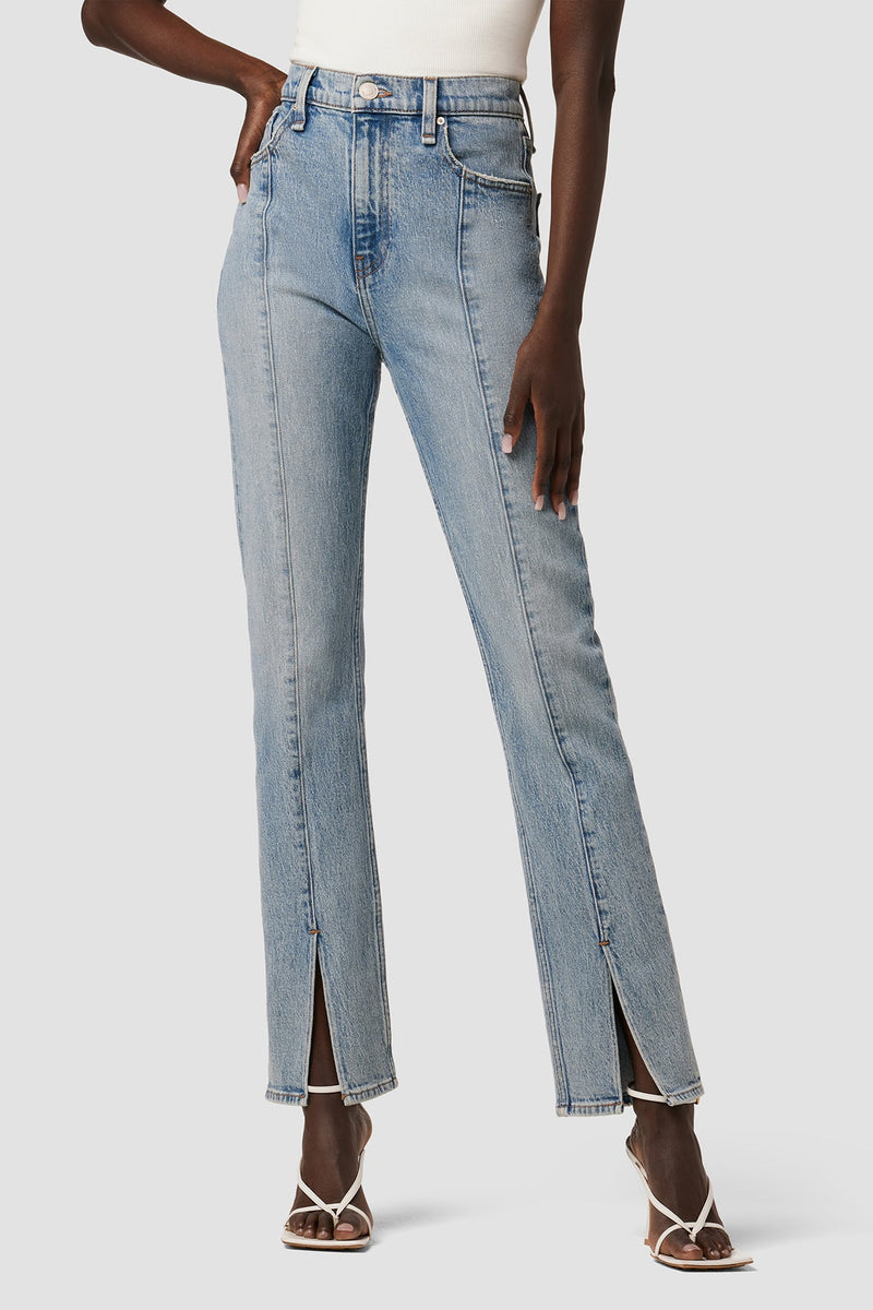 Harlow Ultra High-Rise Cigarette Jean w/ Slit Hem