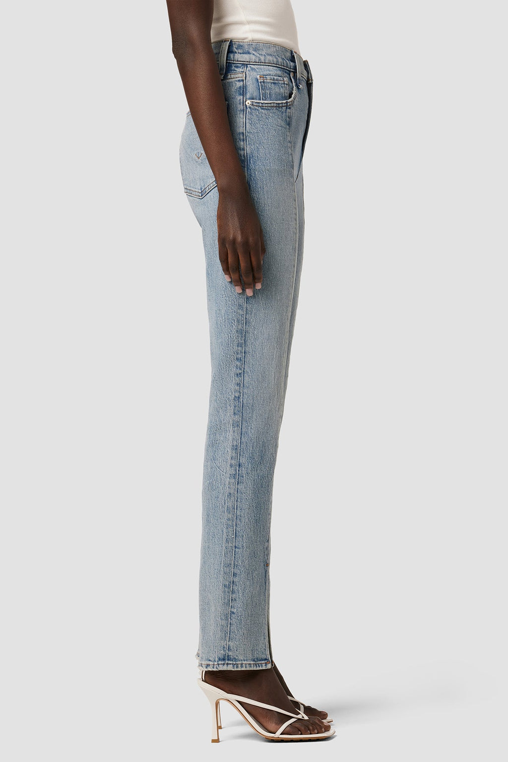 Harlow Ultra High-Rise Cigarette Jean w/ Slit Hem