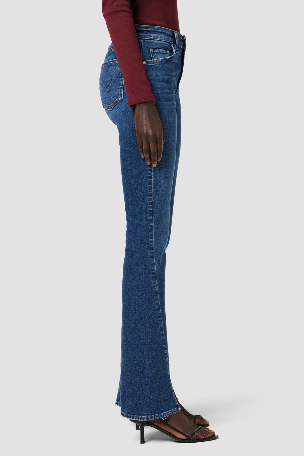 Barbara High-Rise Baby Bootcut Jean w/ Split Hem