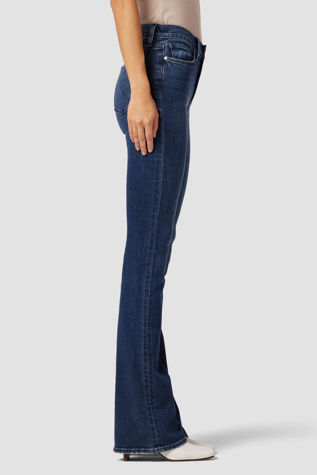 Barbara High-Rise Bootcut Jean w/ Slit Hem