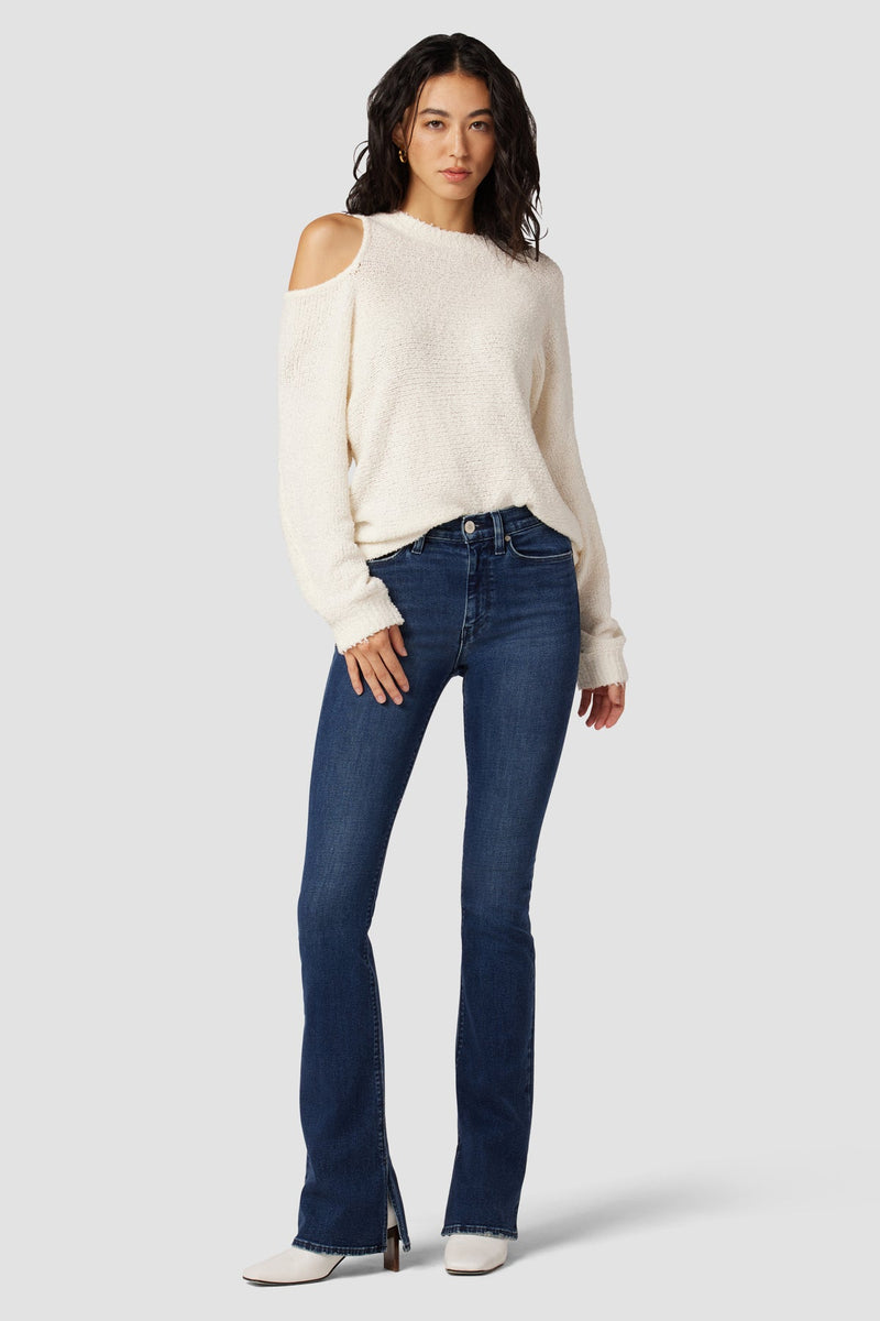 Barbara High-Rise Bootcut Jean w/ Slit Hem