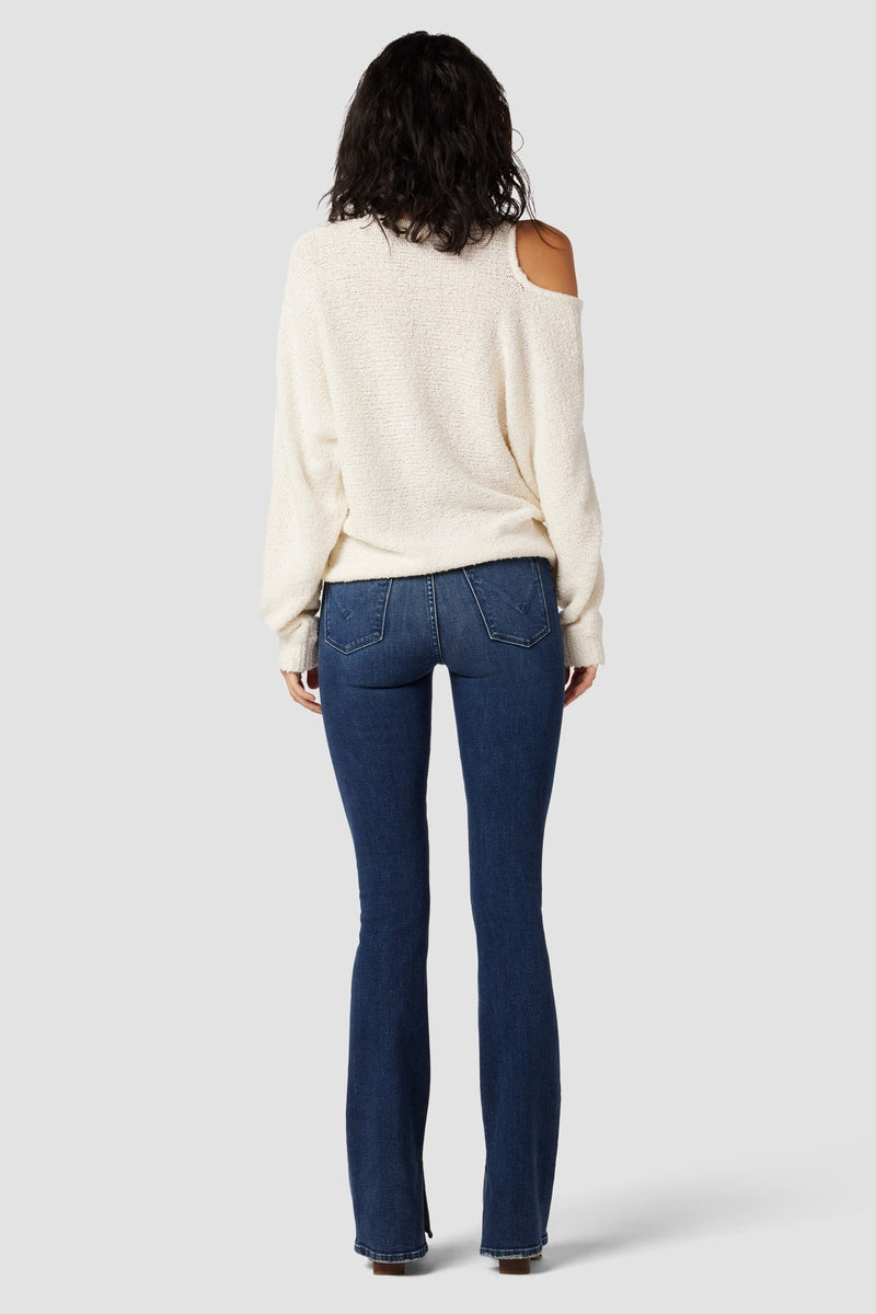 Barbara High-Rise Bootcut Jean w/ Slit Hem