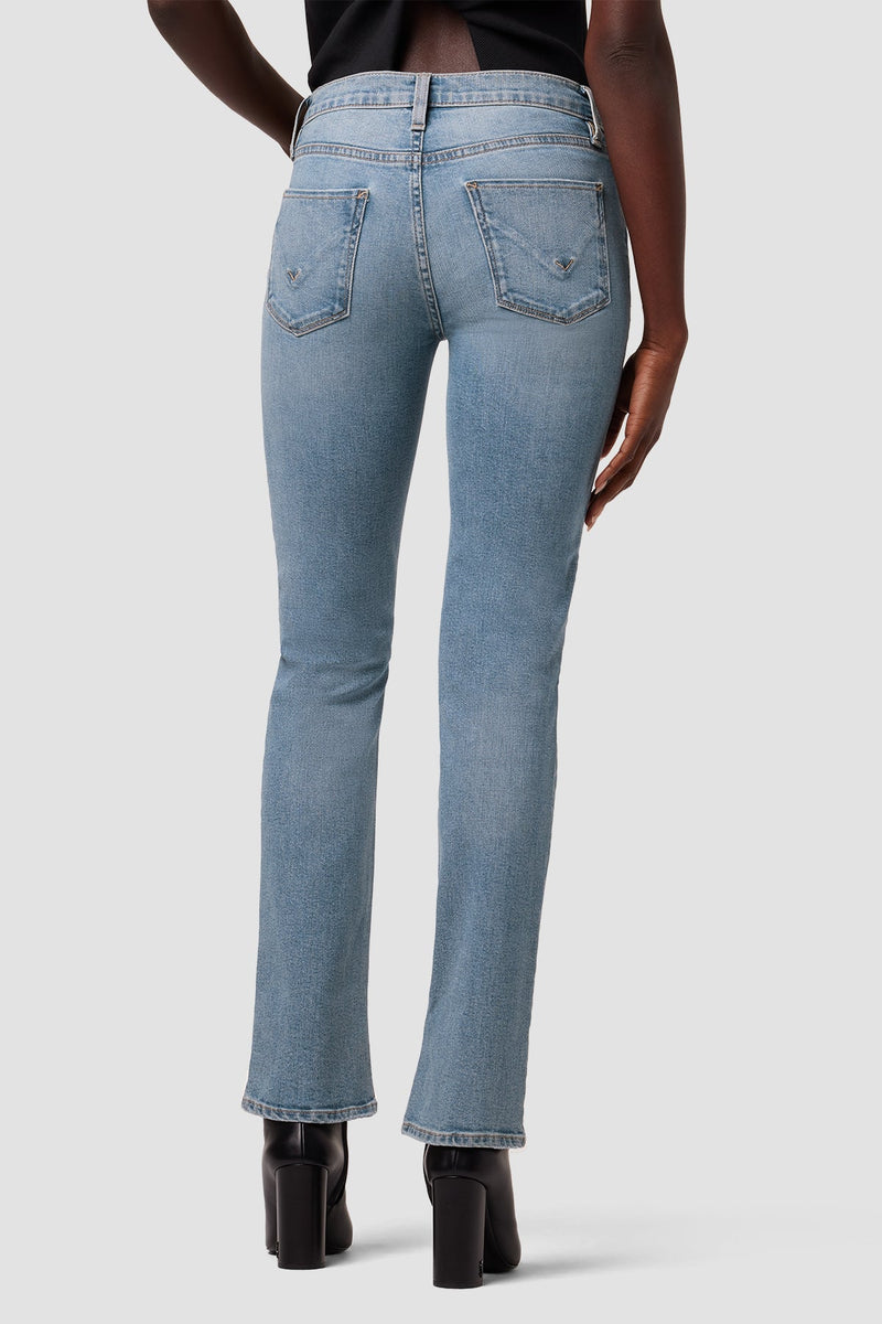 Nico Mid-Rise Straight Leg Ankle Jean w/ Slit Hem