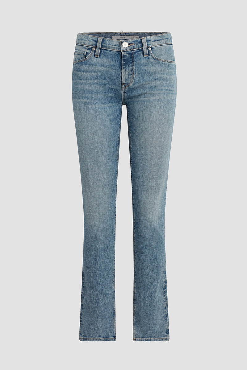 Nico Mid-Rise Straight Leg Ankle Jean w/ Slit Hem