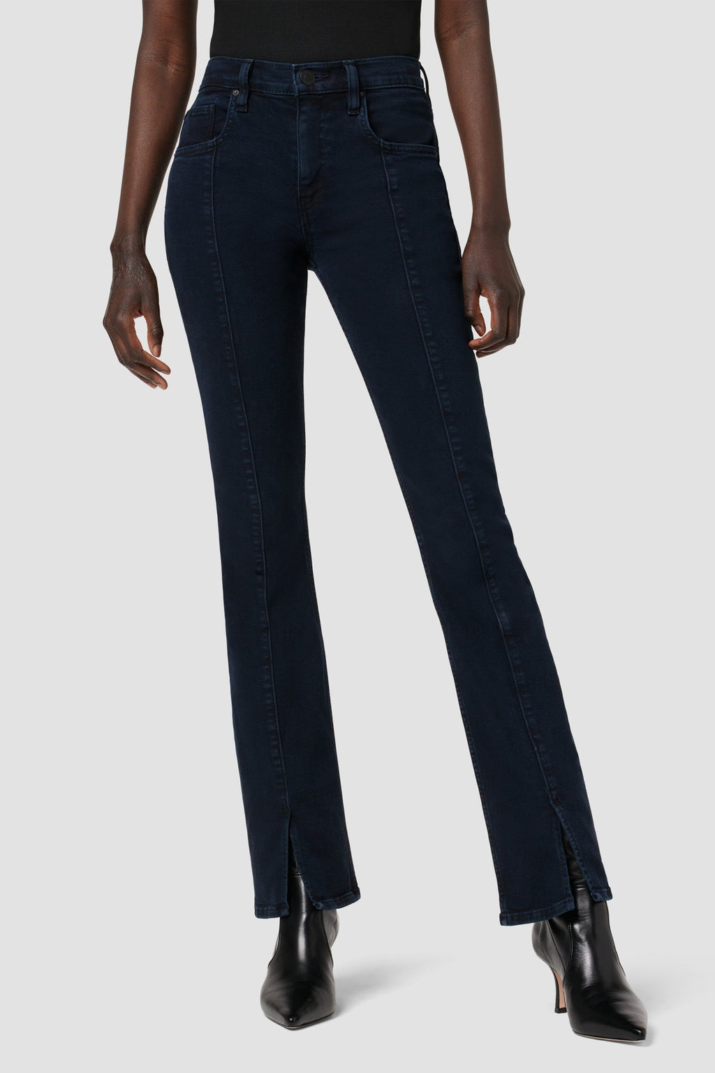 Barbara High-Rise Baby Bootcut Jean w/ Slit Hem