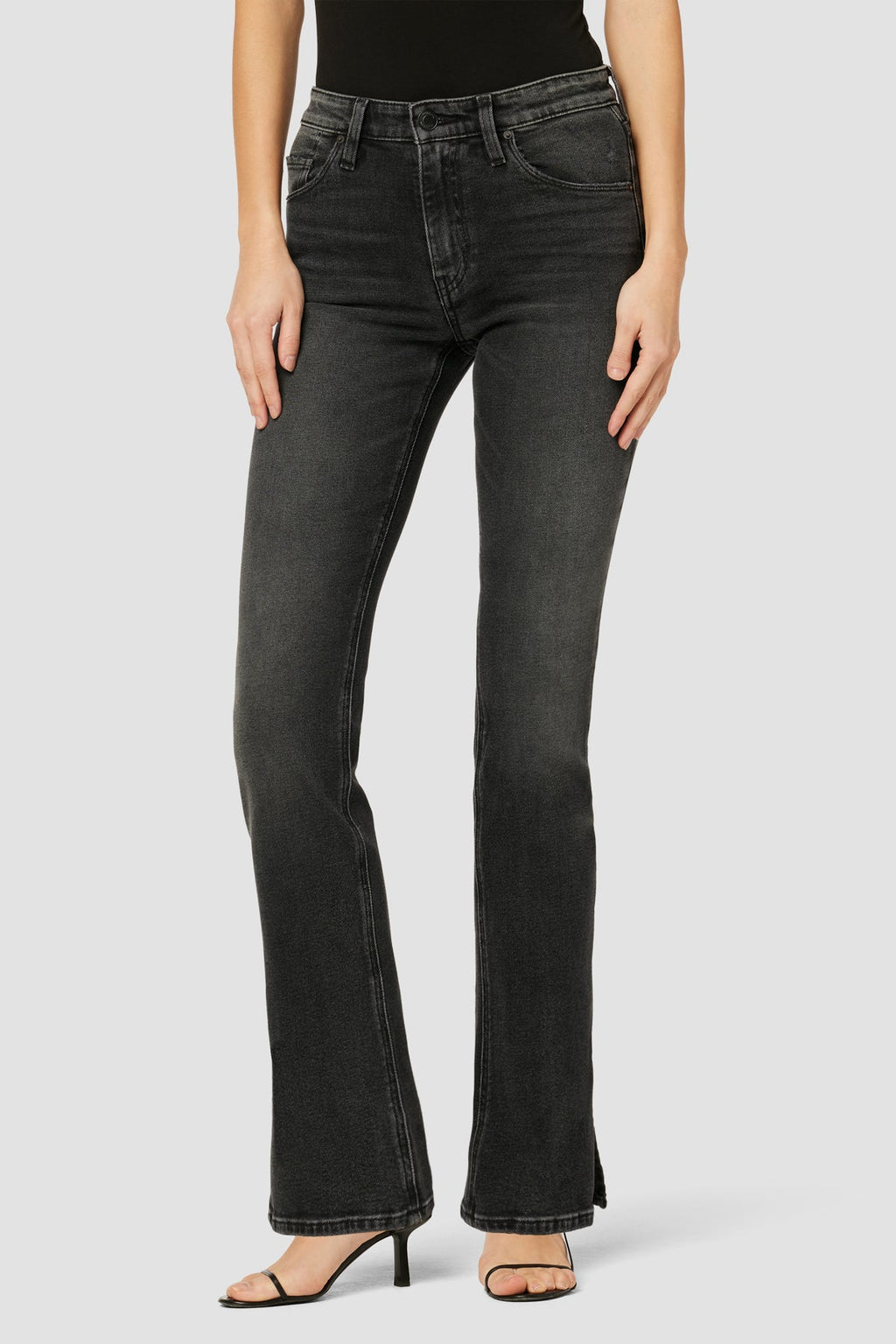 Barbara High-Rise Baby Bootcut Jean w/ Slit Hem