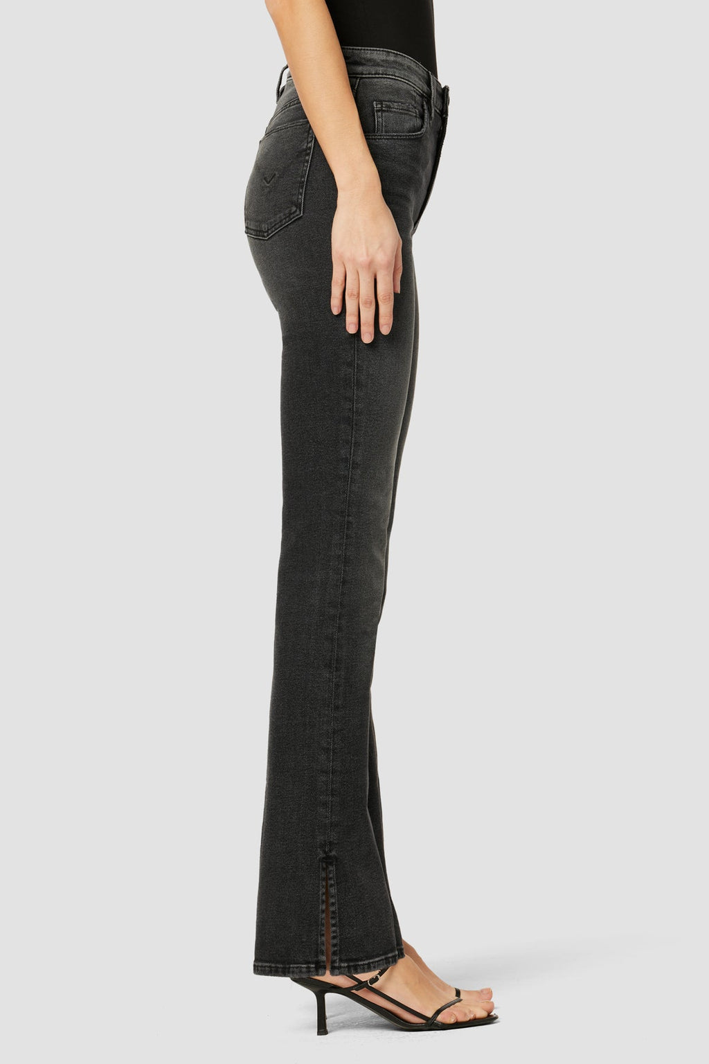 Barbara High-Rise Baby Bootcut Jean w/ Slit Hem