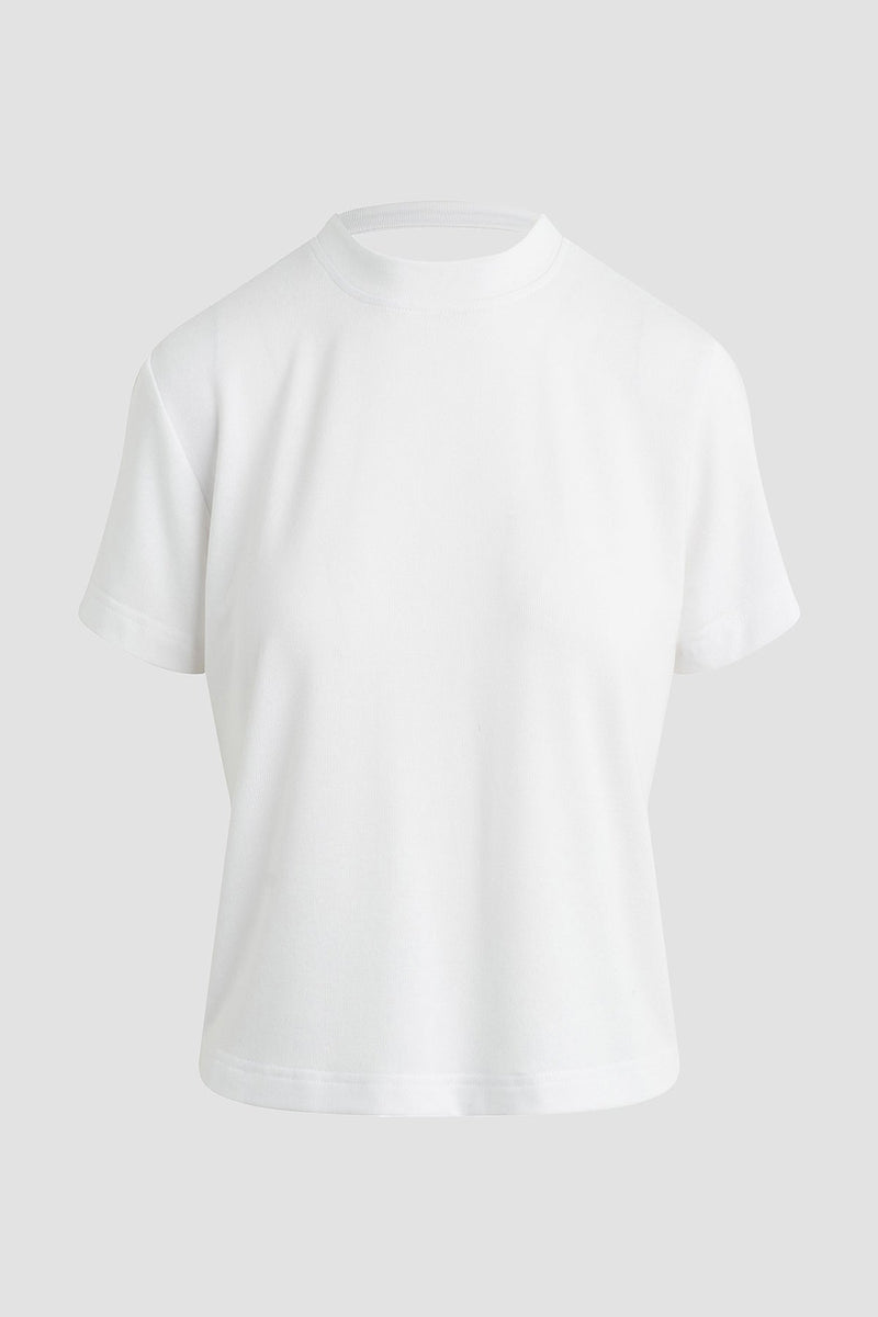 Crew Neck Knot Back Tee