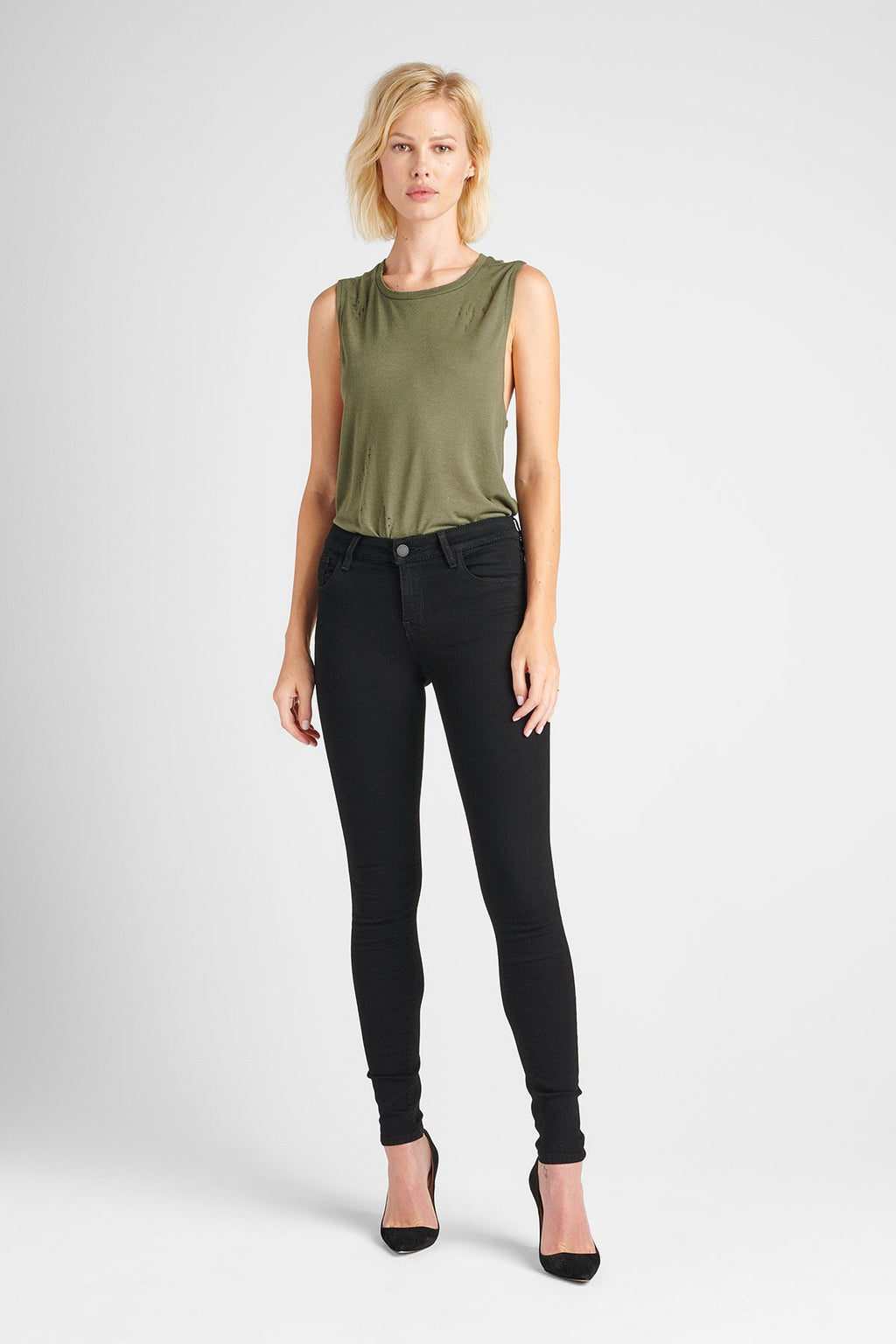 NICO MIDRISE SUPER SKINNY JEAN - BLACK - Image 1
