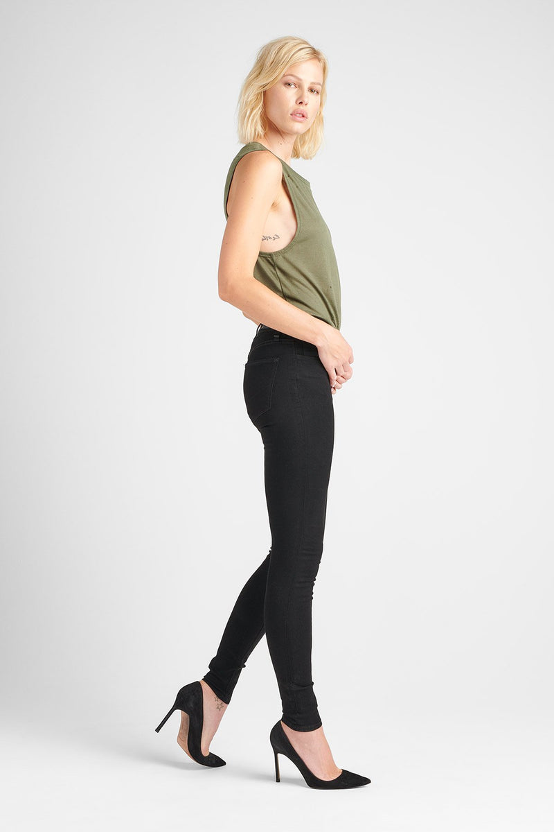NICO MIDRISE SUPER SKINNY JEAN - BLACK - Image 3