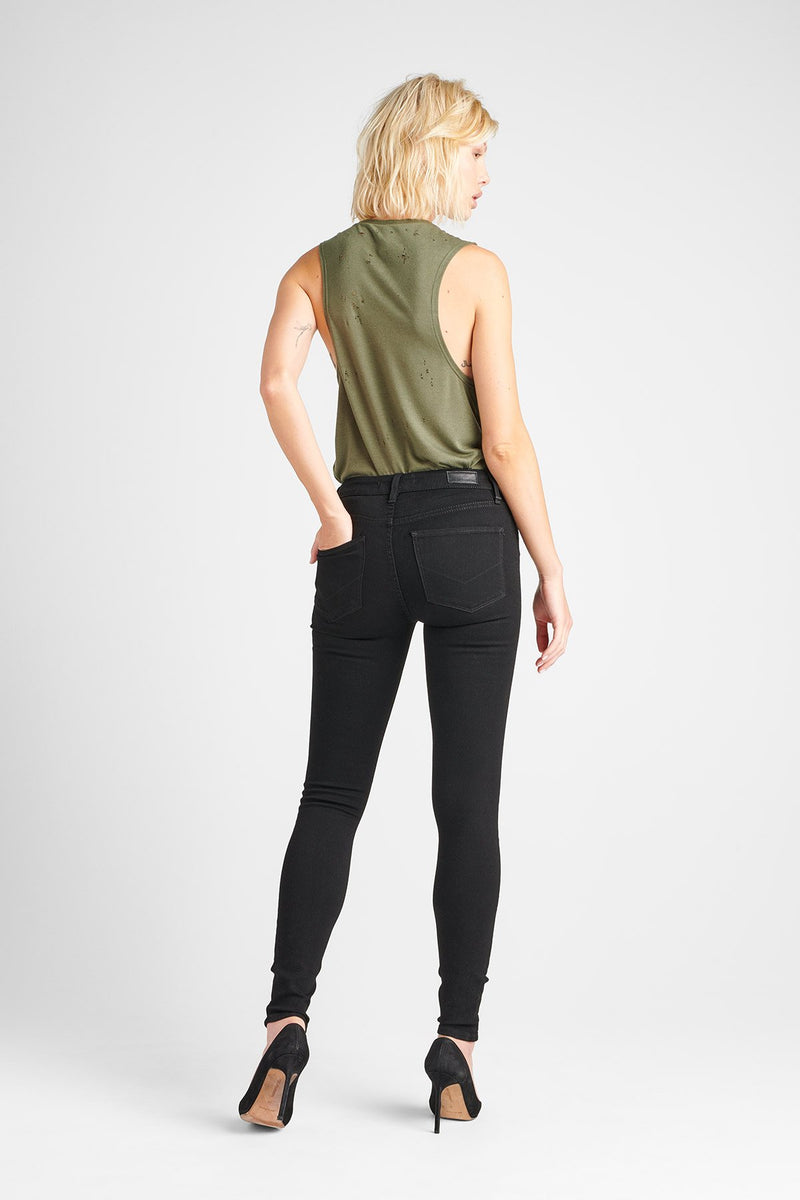 NICO MIDRISE SUPER SKINNY JEAN - BLACK - Image 4
